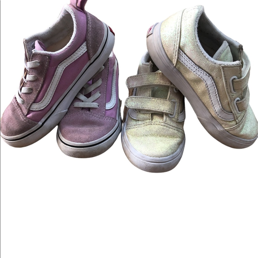 Two Girl Toddler Size Vans Size 10